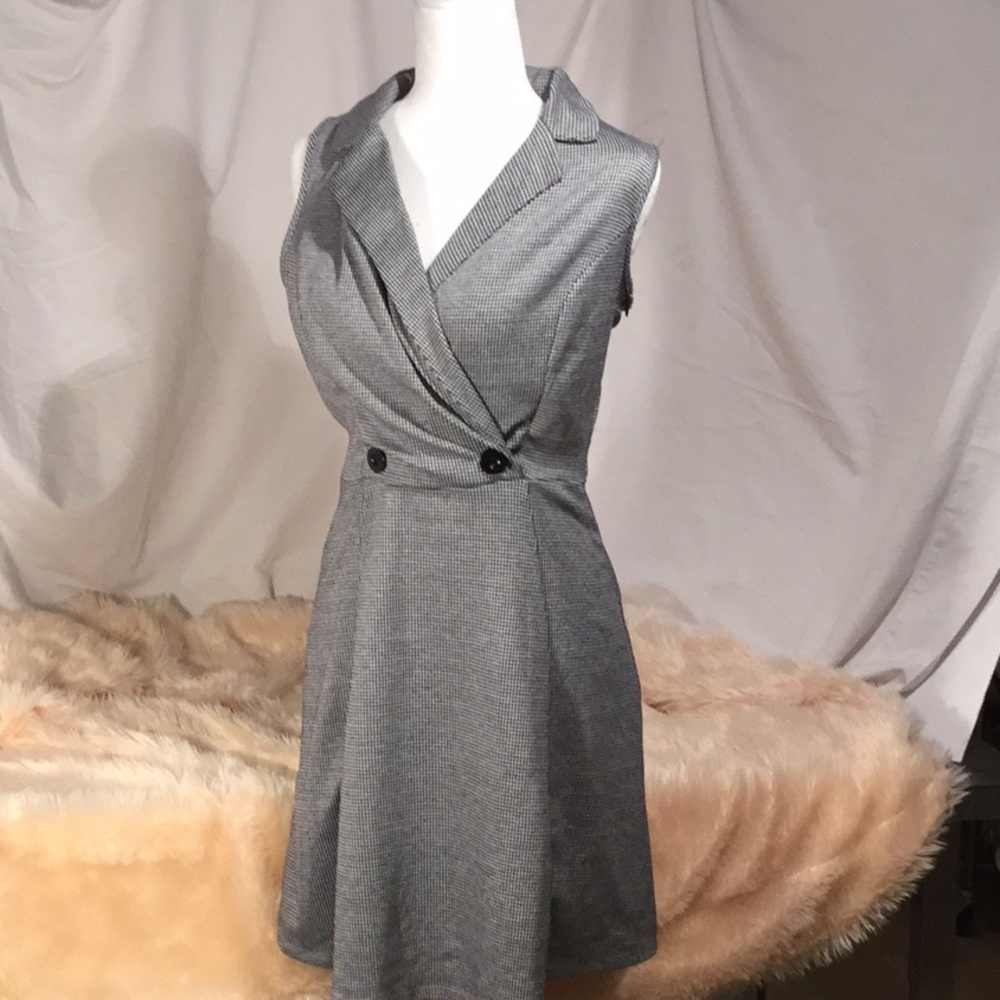Houndstooth mini dress